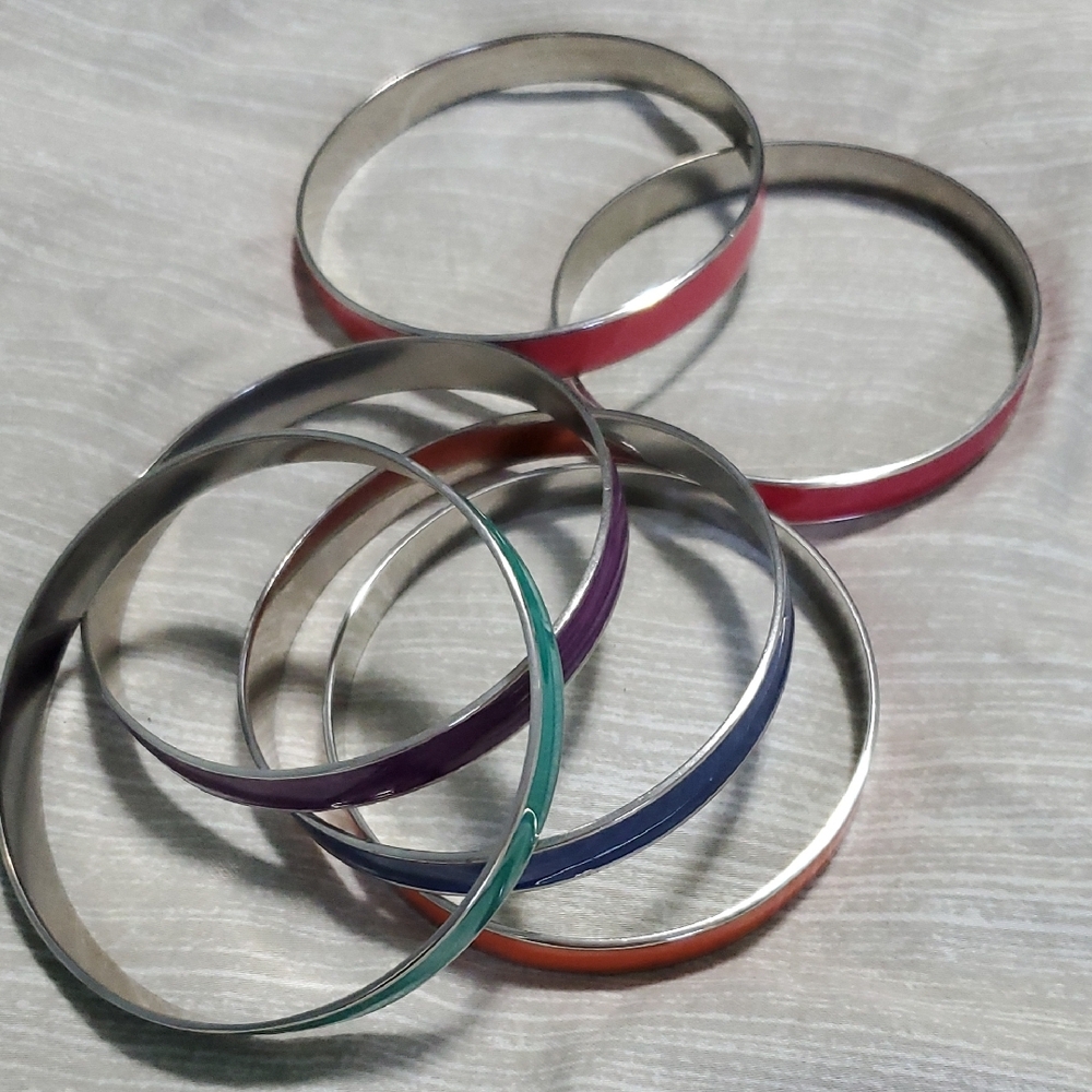 🌺 3 / $45 Colorful Bangle Set - Picture 2 of 3